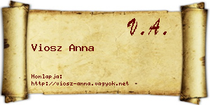 Viosz Anna névjegykártya